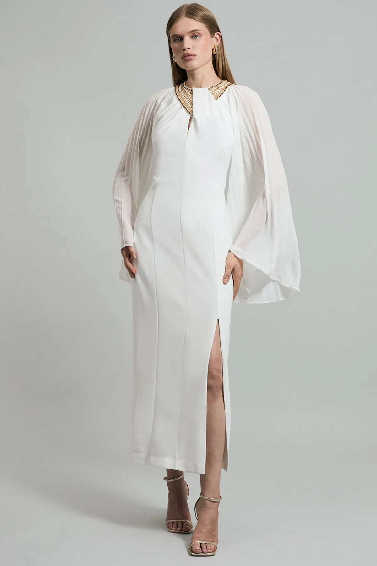 KarenMillen Robe Maxi Kimono avec Détail de Chaîne en Émail<Femme Robes|Robes Longues
