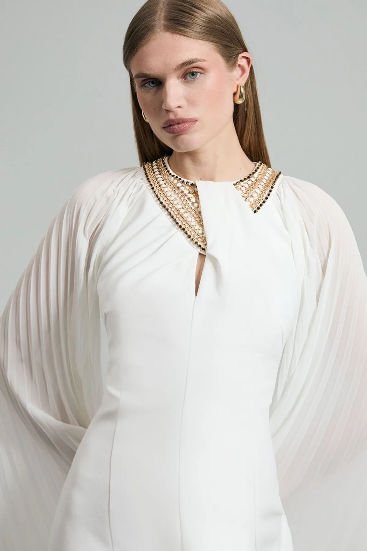 KarenMillen Robe Maxi Kimono avec Détail de Chaîne en Émail<Femme Robes|Robes Longues