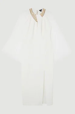KarenMillen Robe Maxi Kimono avec Détail de Chaîne en Émail<Femme Robes|Robes Longues