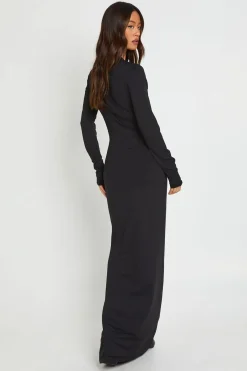 boohoo Robe Maxi Longue Basique À Manches Longues Tall<Femme Basiques|Robes À Manches Longues
