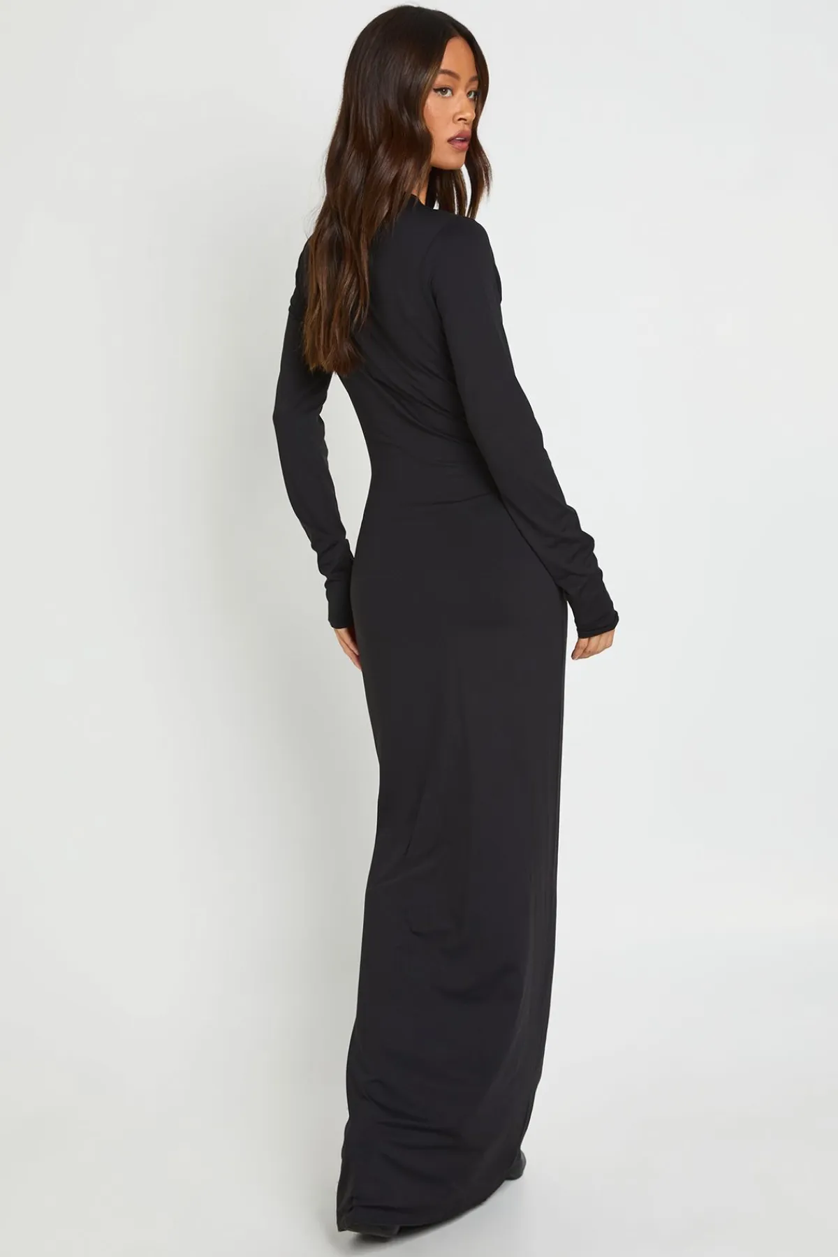 boohoo Robe Maxi Longue Basique À Manches Longues Tall<Femme Basiques|Robes À Manches Longues