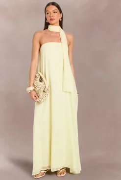 Robe Maxi Longue Trapèze Avec Détail Foulard