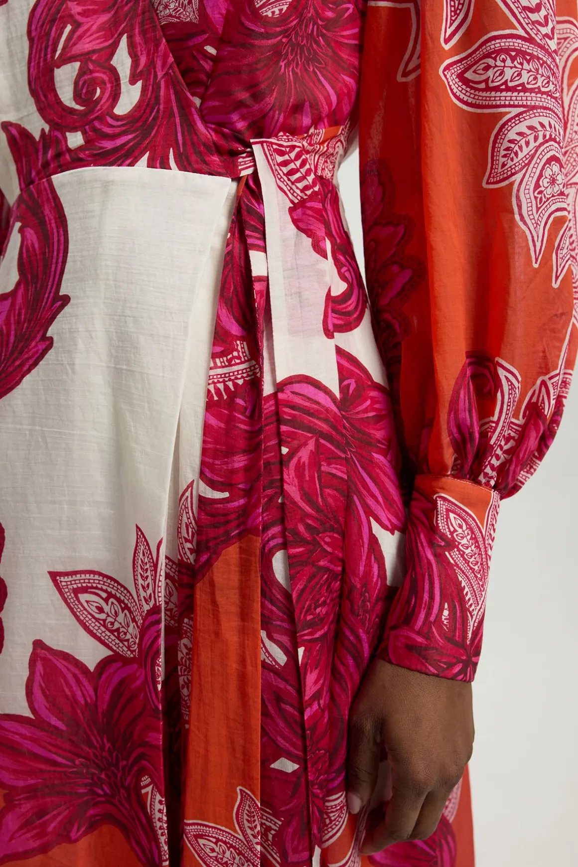 Robe Maxi À Manches Ballon Baroque Petite