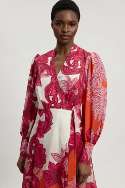 Robe Maxi À Manches Ballon Baroque Petite