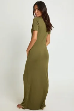 boohoo Robe Maxi À Manches Courtes Super Douce Basique<Femme Basiques|Robes