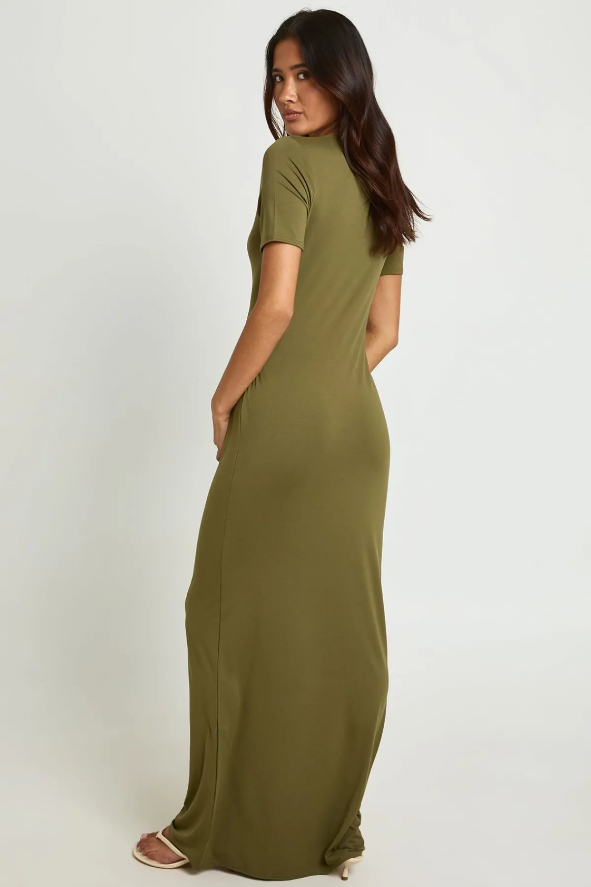 boohoo Robe Maxi À Manches Courtes Super Douce Basique<Femme Basiques|Robes