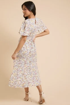 Dorothy Perkins Robe Maxi À Manches Papillon Et Bordure En Dentelle Petite<Femme Toutes Les Robes|Robes Longues