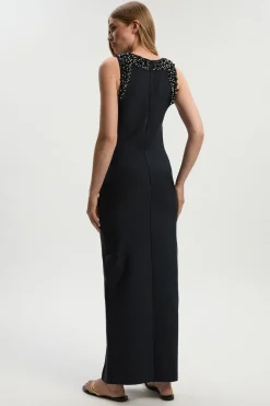 KarenMillen Robe Maxi Moulante Bandage Sans Manches Ornée De Cristaux<Femme Robes|Robes De Soirée Chic