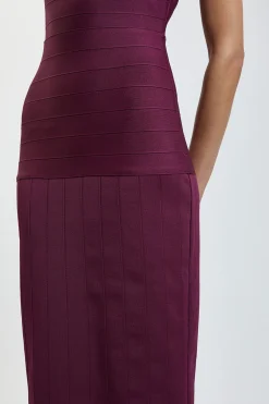 Robe Maxi Moulante À Bandes Entrecroisées Pour Petite Silhouette