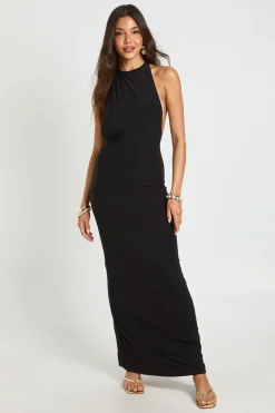 boohoo Robe Maxi Moulante Dos Nu Col Licou<Femme Robes Moulantes|Robes