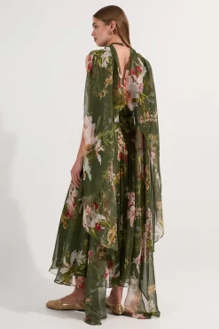 Robe maxi nuisette Tall Garden Floral en mélange de viscose, georgette et satin