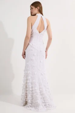 KarenMillen Robe maxi ornée d'appliqués de pétales et de broderie rosette<Femme Robes|Robe Invitée Mariage