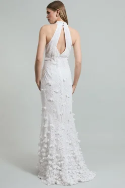 KarenMillen Robe maxi ornée d'appliqués de pétales et de broderie rosette<Femme Robes|Robe Invitée Mariage