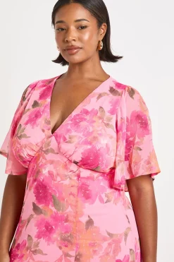 Robe Maxi à Ourlet Godet Floral Grande Taille