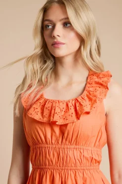 Robe Maxi À Ourlet Étagé À Volants Broderie Anglaise