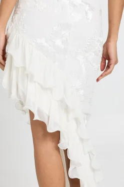 boohoo Robe Maxi À Panneaux Mélangés Satin Et Dentelle<Femme Satin Et Dentelle|Robes