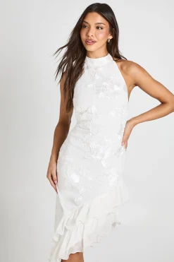 boohoo Robe Maxi À Panneaux Mélangés Satin Et Dentelle<Femme Satin Et Dentelle|Robes