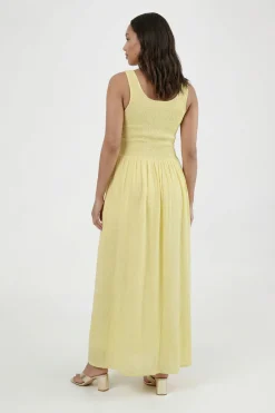 boohoo Robe Maxi Patineuse Froncée En Gaze De Coton De Maternité<Femme Robes Patineuses|Robes