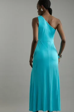 Robe Maxi Petite Premium en Jersey de Viscose avec bandeau et fente