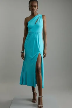 Robe Maxi Petite Premium en Jersey de Viscose avec bandeau et fente