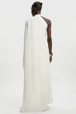 KarenMillen Robe Maxi Petite à Une Épaule avec Manche Cape Taillée Douce<Femme Tailleurs|Robes Bal De Promo