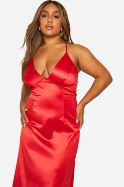 Robe maxi plissée avec bonnets intégrés