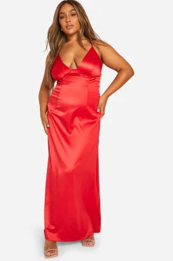 Robe maxi plissée avec bonnets intégrés