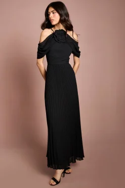 Coast Robe Maxi Plissée À Corsage Et Col Halter Muse<Femme Robes|Robes D’Automne