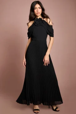 Coast Robe Maxi Plissée À Corsage Et Col Halter Muse<Femme Robes|Robes D’Automne