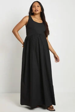 Robe Maxi Plissée En Popeline De Coton De Maternité