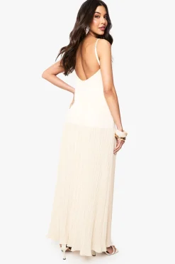 boohoo Robe Maxi Plissée à Taille Basse<Femme Robes Bal De Promo|Robes