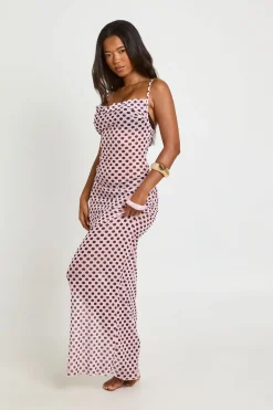 boohoo Robe Maxi À Pois Essentiels Pour La Plage<Femme Pois|Robes