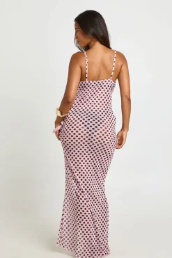 boohoo Robe Maxi À Pois Essentiels Pour La Plage<Femme Pois|Robes