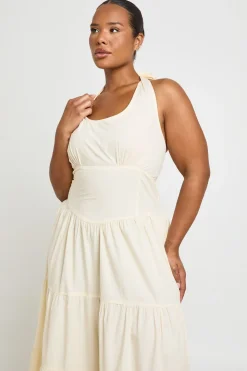 Robe Maxi Popeline Col Licou Grande Taille