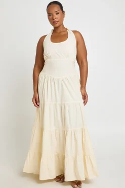 Robe Maxi Popeline Col Licou Grande Taille