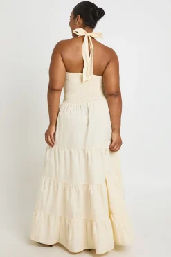 Robe Maxi Popeline Col Licou Grande Taille