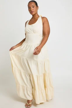 Robe Maxi Popeline Col Licou Grande Taille