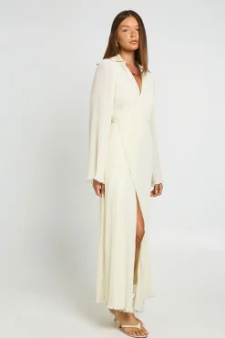 Robe Maxi Portefeuille En Plissé Premium