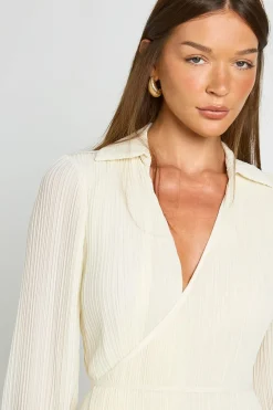 Robe Maxi Portefeuille En Plissé Premium