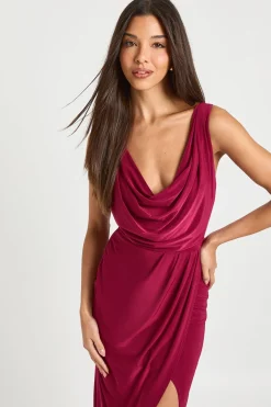 Robe Maxi Portefeuille Froncée Moulante