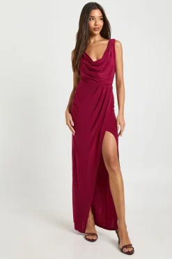 Robe Maxi Portefeuille Froncée Moulante