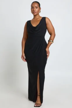 Robe Maxi Portefeuille Froncée Slinky Grande Taille