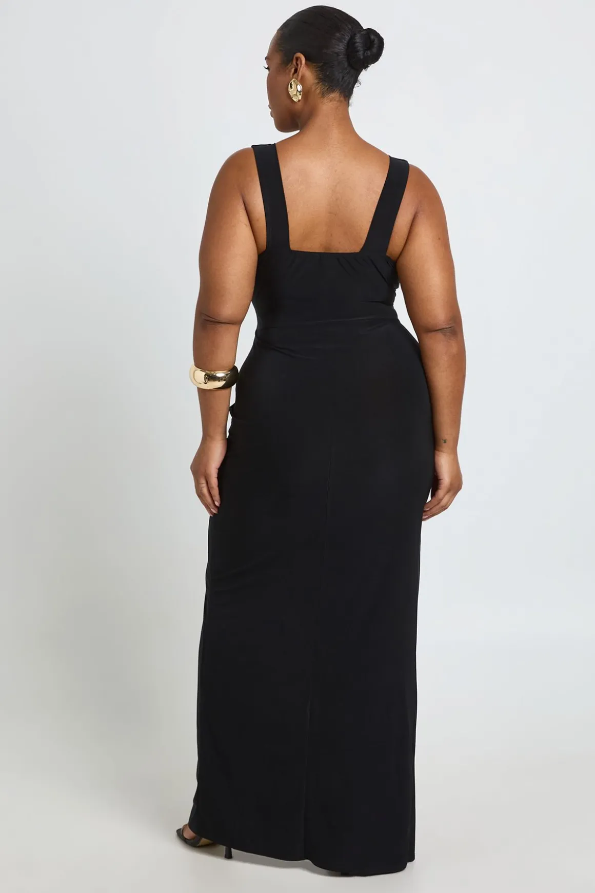 Robe Maxi Portefeuille Froncée Slinky Grande Taille