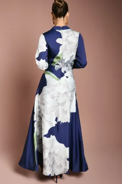 Coast Robe Maxi Portefeuille à Imprimé Placement<Femme Robes À Manches Longues|Robes