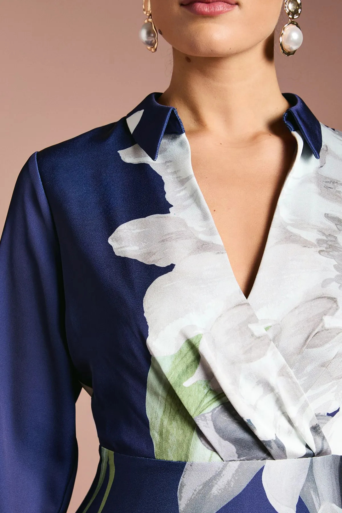 Coast Robe Maxi Portefeuille à Imprimé Placement<Femme Robes À Manches Longues|Robes