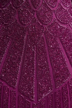 Robe Maxi Premium à cape embellie