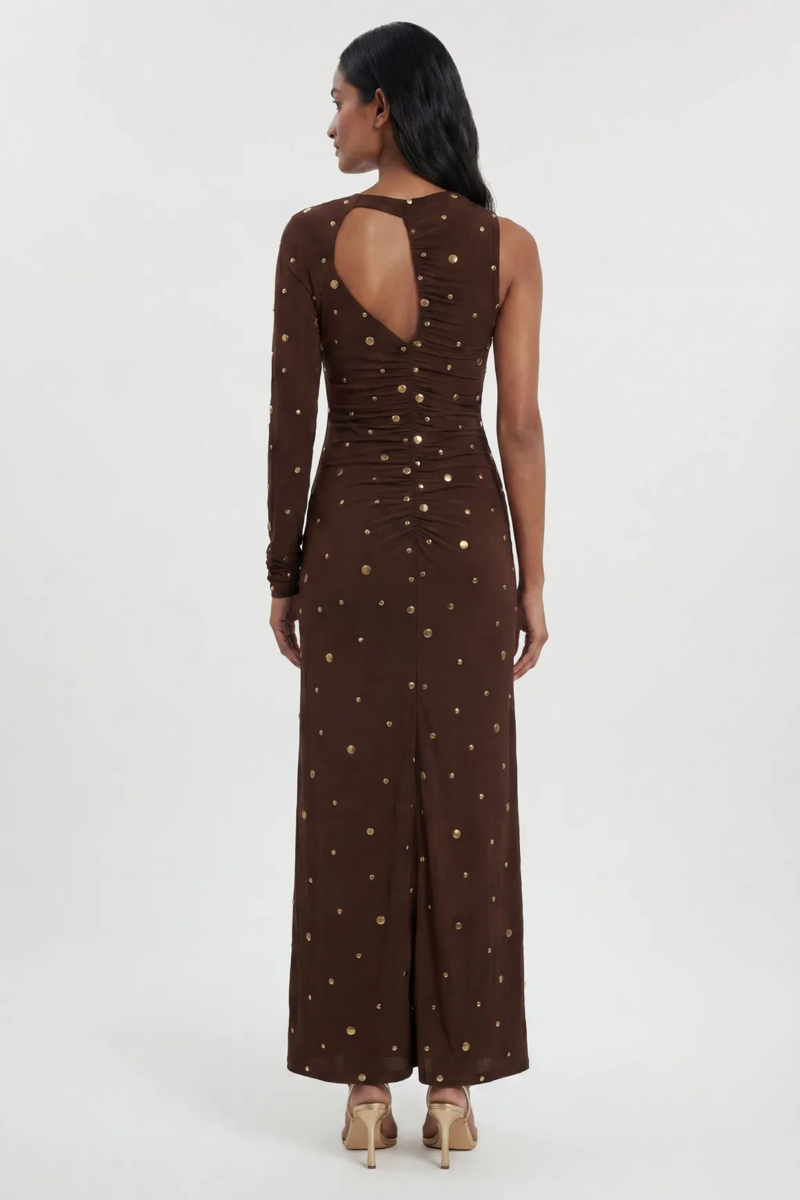 Robe Maxi Premium En Crêpe Slinky Avec Ornements Et Découpes