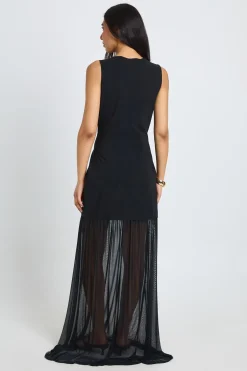 boohoo Robe Maxi Sans Manches Grande Taille Avec Ourlet Transparent<Femme Robes|Robes De Soirée Chic