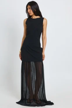 boohoo Robe Maxi Sans Manches Grande Taille Avec Ourlet Transparent<Femme Robes|Robes De Soirée Chic