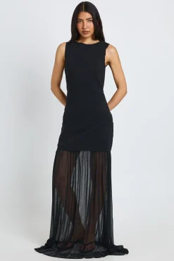 boohoo Robe Maxi Sans Manches Grande Taille Avec Ourlet Transparent<Femme Robes|Robes De Soirée Chic